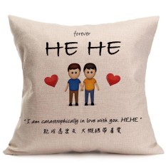 Katun Linen Throw Bantal Sarung Bantal Kursi Sarung Bantal Hadiah untuk Teman-Internasional