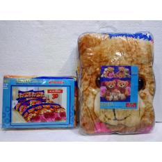 Couple Sprei Dan Selimut Super Lembut Dan Tebal Merk Bonita - BLUE TEDDY