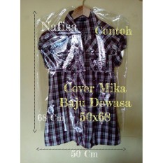 Cover baju 50x68 Plastik Mika Transparan Pembungkus Pelindung Pakaian