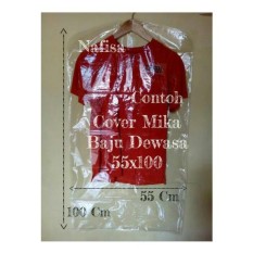 Cover Baju 55x100 Plastik Mika Pelindung Pakaian Gantung