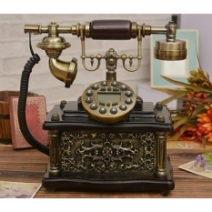 Telepon Rumah Darat Telepon Antik Eropa Retro Telepon Vintage Caller ID Telepon Dekorasi Perabot-Intl