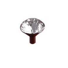 Crystal Glass Diamond Bentuk Laci Kabinet Tombol Gagang Lemari Dapur Lemari Lemari Spesifikasi: Kecil Single Lubang-Intl
