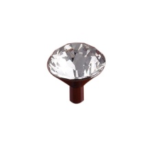 Crystal Glass Diamond Bentuk Laci Kabinet Tombol Gagang Lemari Dapur Lemari Lemari Spesifikasi: Kecil Single Lubang-Intl