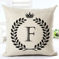 Disesuaikan Bahasa Inggris Letter Stamp Cotton Linen Dekoratif Bantal Sofa Bantal Kursi Mobil untuk Hadiah Anak-Internasional