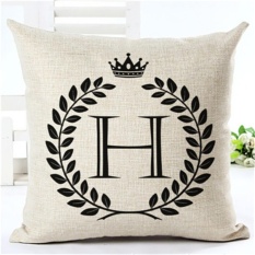 Disesuaikan Bahasa Inggris Letter Stamp Cotton Linen Dekoratif Bantal Sofa Bantal Kursi Mobil untuk Hadiah Anak-Internasional