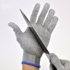 Memotong Resistant Gloves - Level 5 perlindungan, sarung tangan keselamatan untuk tangan perlindungan, dapur, Outdoor pekerjaan halaman tengah - intl