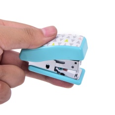 Cute Candy Color School Office Mini Stapler Book Sewer Cartoon Geometric Stapler - intl