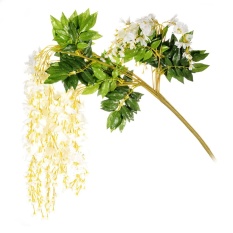 CYNDIE Buatan Sutra Wisteria Palsu Taman Gantung Bunga Vine Daun Rumah Pernikahan Decor Hadiah HARGA TERBAIK Ungu 105 Cm 1