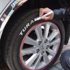 D-Pocket 1 Set Putih-Warna Ban Tetap Marker Pen untuk Ban Mobil Andmotocycle Tyre-Intl