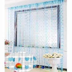 DapurBunda TBL Tirai Benang Pintu Dan Jendela Cantik Motif LOVE - Biru Muda