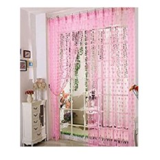 DapurBunda TBL Tirai Benang Pintu Dan Jendela Cantik Motif LOVE - PINK MUDA