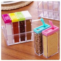 DapurBunda RBU - Tempat Bumbu Dapur / Rak Bumbu Dapur Kotak 6 in 1 (Multicolour