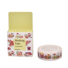 Desain DIY Kertas Stiker Perekat Lengket Dekoratif Washi Tape SUSHI Tema Dinner-Intl