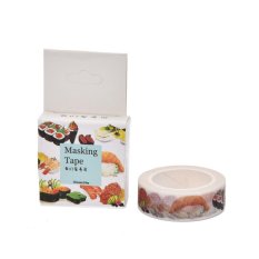 Desain DIY Kertas Stiker Perekat Lengket Dekoratif Washi Tape SUSHI Tema Sushi-Intl