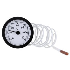 Dial Termometer Kapiler Suhu Gauge dengan 1.5 M Sensor 0-120 C untuk Mengukur Air Cair-Intl
