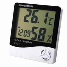 Digital Hygrometer / Termometer HTC-1/Alat Pengukur Suhu Ruangan - Putih