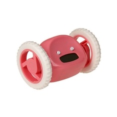 Digital LCD Display Menjalankan Jam Alarm Runaway Roda Bergerak (Pink)-Intl