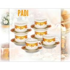 DISKON Cangkir set Vicenza CS91 / Tea set / Cangkir tatakan / Cup sauser TERLARIS