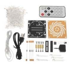 DIY Sedikit Warna-Warni LED Ringan Cube Canton Menara Suite IR Jarak Jauh Penumpang Mobil Perlengkapan Elektronik-Internasional