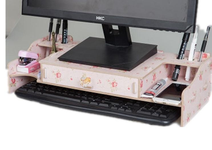 DIY Kayu Desktop Komputer Desktop Penempatan Kantor Meja Keyboard Kotak Penyimpanan-Intl DIY Kayu Desktop Komputer Desktop Penempatan Kantor Meja Keyboard Kotak Penyimpanan-Intl