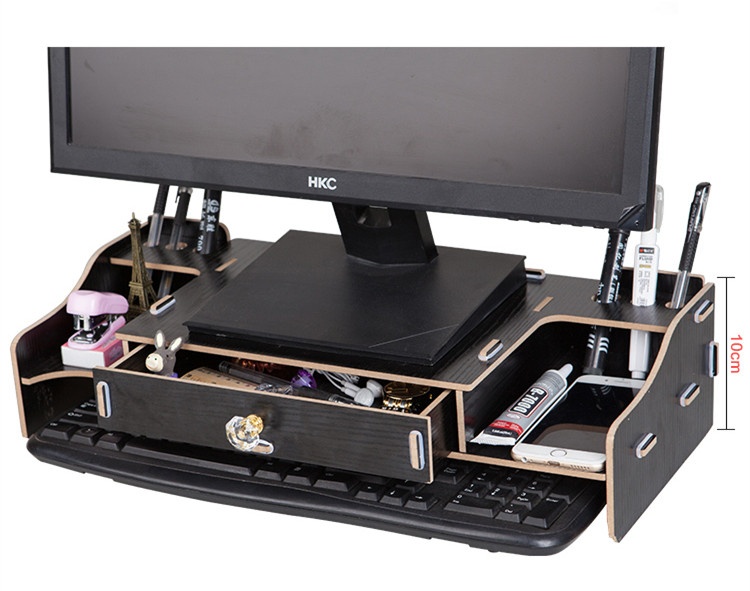 DIY Kayu Desktop Komputer Desktop Penempatan Kantor Meja Keyboard Kotak Penyimpanan-Intl DIY Kayu Desktop Komputer Desktop Penempatan Kantor Meja Keyboard Kotak Penyimpanan-Intl
