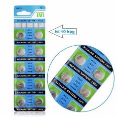 Dochiki Store - Alkaline Baterai Kancing Lithium AG13 LR44 (1.55V) Untuk Kalkulator Jam Kamera PDA - Isi 10 Pcs