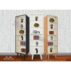 Dove's Furniture Rak Serbaguna RS-044 - rak kaca pajangan / rak koleksi - brown