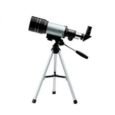 Dqq Teleskop Anak-anak Langit Bermata Satu Teleskop Astronomi Pemula dengan Tripod Hitam 70 Mm, 3X Barlow Lensa-Internasional