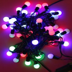 DSC-Lampu Led Anggur Bulat Full Warna Kabel Hiasan Dekorasi Unik Kelereng Bulb Bola Tidak Panas