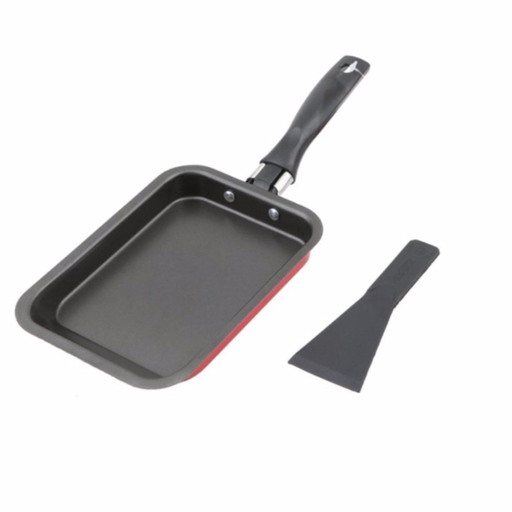 DT Shop Tamagoyaki Pan (Square Omelette Pan) | TEFLON WAJAN TELUR OMLET - Merah