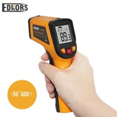 Edkors DS400-50-600C Non-kontak Tampilan LCD Laser IR Inframerah Digital C/F Seleksi Suhu Permukaan Termometer pyrometer Imager-Internasional
