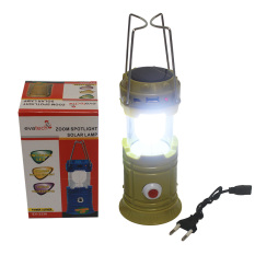 EELIC 3336 Hijau 1W + 8 SMD LED Multifungsi Lampu Senter - Camping Lentern - Emergency - Serbaguna Tenaga Surya - Darurat - Solar Cell - Power Bank