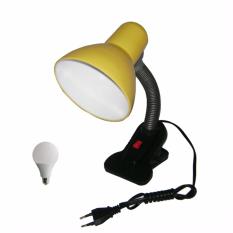 EELIC JM-108S 5W KUNING Lampu Meja - Baca - Belajar Jepit Switch + 5W LED