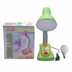 EELIC JM-813S 7W HIJAU Lampu Meja - Baca - Belajar Jepit Switch + 7W LED