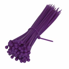 EELIC KAT-2.5X150 -UNGU 100PCS Kabel Ties 15cm Alat Ikat Yang Kuat