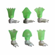 EELIC LAU-JM99MIX HIJAU 6 PCS ANEKA MODEL Mini Lamp Lampu Tidur Bunga Cantik Malam Hari