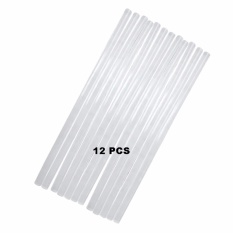 EELIC LET-S26CM 12 PCS Refill Lem Tembak Bening Lem Lilin Gun Stick Lem Stik Kecil 0,7 Cm X 26 Cm