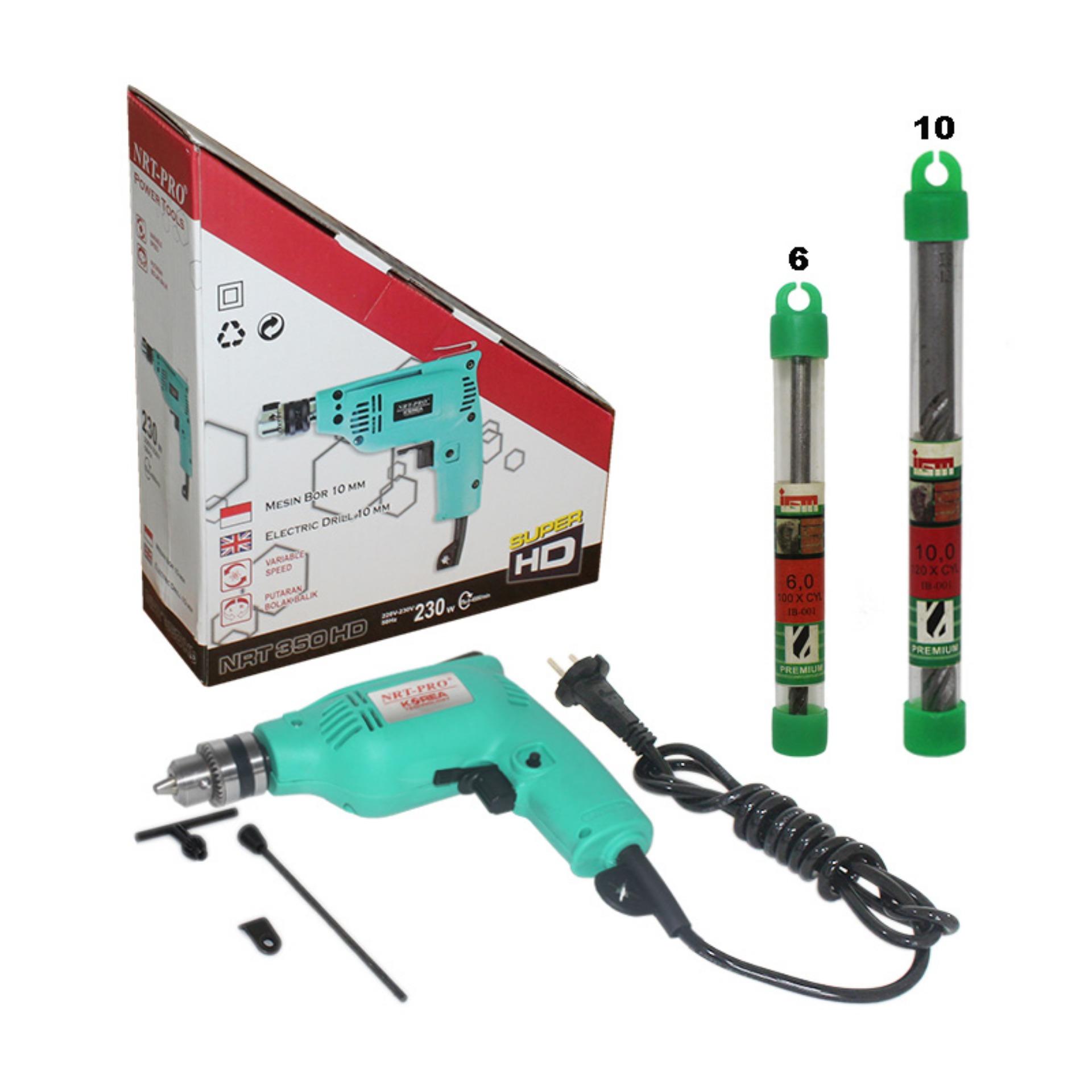 EELIC MEB-350HD - Mesin Bor 10MM + Mata Bor 6+10mm Kualitas Tinggi