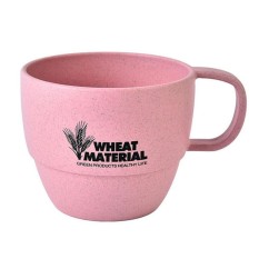Efuture Pawaca Jerami Gandum Mug, Cup untuk Air Panas, Kopi, Jus, Teh; Eco Friendly Healthy Biodegradable Bahan Unbreakable (pink)-Intl