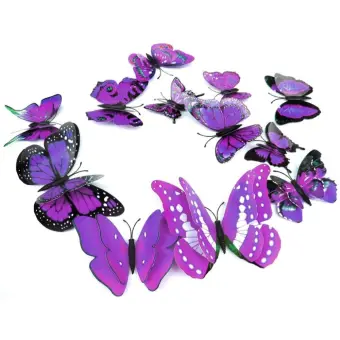 Eigia 3d Wall Sticker Hiasan Dinding Kupu Kupu Linda Stiker Hias Butterfly 12 Pcs Wallsticker Stiker Tempelan Unik Colorful Warna Warni 3 Dimensi