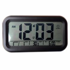 Eigia Jam Digital Liquid Crystal LED Alarm Waker Minimalis Watch Weeker Jam Meja Weker Waker JP9901 Desk Clock Unik Modern Design Digitime Ada Waktu Kalender Suhu Temperatur Mudah Digunakan - Hitam
