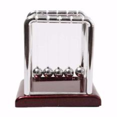 Eigia Pajangan Meja Hiasan Pendulum Newton Size S Dekorasi Rumah Dekorasi Rumah Ruang Kerja Belajar 5 Cradle Ball Bola Gantung Stainless Steel Hadiah Kado Mainan Koleksi Fisika Profesor Fisikawan Aksesoris Penghias Table Display s6789 - Brown