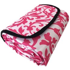 Eigia Tikar Tamasya Piknik Lipat Batik Karpet Outdoor 150x180cm Alas Matras Mat Perlengkapan Rekreasi Bahan Nylon Fleece Fabric Waterproof Anti Air Praktis Hemat Tempat Ukuran Bisa Jadi Tas Bag Pantai Ringan Santai Bersama Keluarga Foldable - Pink