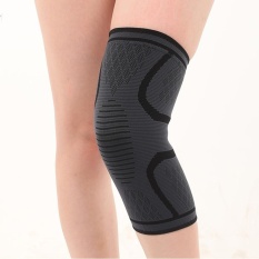 Elastis Olahraga Ultra Flex Atletik Pemulihan Lengan Kompresi Bungkus Lutut Pad (hitam)-L By Etop Store