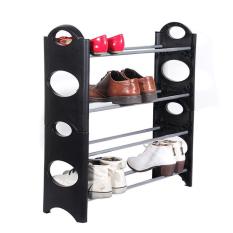 Elec 4*5 Tiers Rak Sepatu Sepatu Rak Penyimpanan Organizer Penyangga Lemari Menara Hitam-Internasional