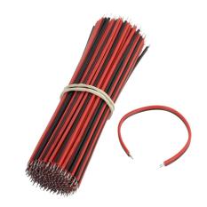 Kawat Penghubung Elektronik/Double End Kawat Lapis Timah/kawat Las-merah + Hitam (100 Pasang) -Internasional