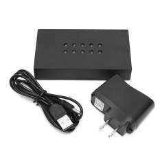 Elegan 10 Brilliant LED Putih Lighted Stand Base USB Crystal Display AC Adapter-Intl