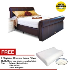 Elephant Kasur Emerald Latex Foam Full Set Lengkap 160x200 + Gratis 1 Contour Latex Pillow - FREE ONGKIR Jabodetabek Only
