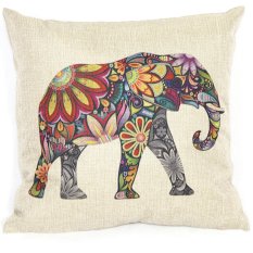Gajah Pola Kain Penutup Case Bantal Kursi Tanpa Bantal Core untuk Hadiah Natal Thanksgiving