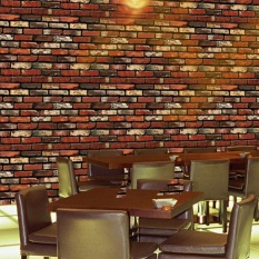 Elife Retro Batu Bata Pola Self Adhesive Tahan Air Stiker Dinding untuk Kamar Tidur Ruang Tamu Dapur Furniture 45*100 Cm (6 #) -Intl